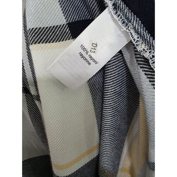 Plaid Open Front Kimono Wrap With Frayed Hem For Women Maurice - Picture 3 of 8